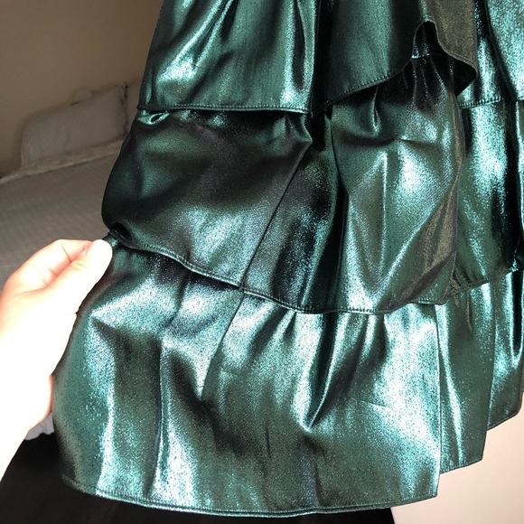 Zara Emerald Green Ruffled Dress - Picture 12 of 16